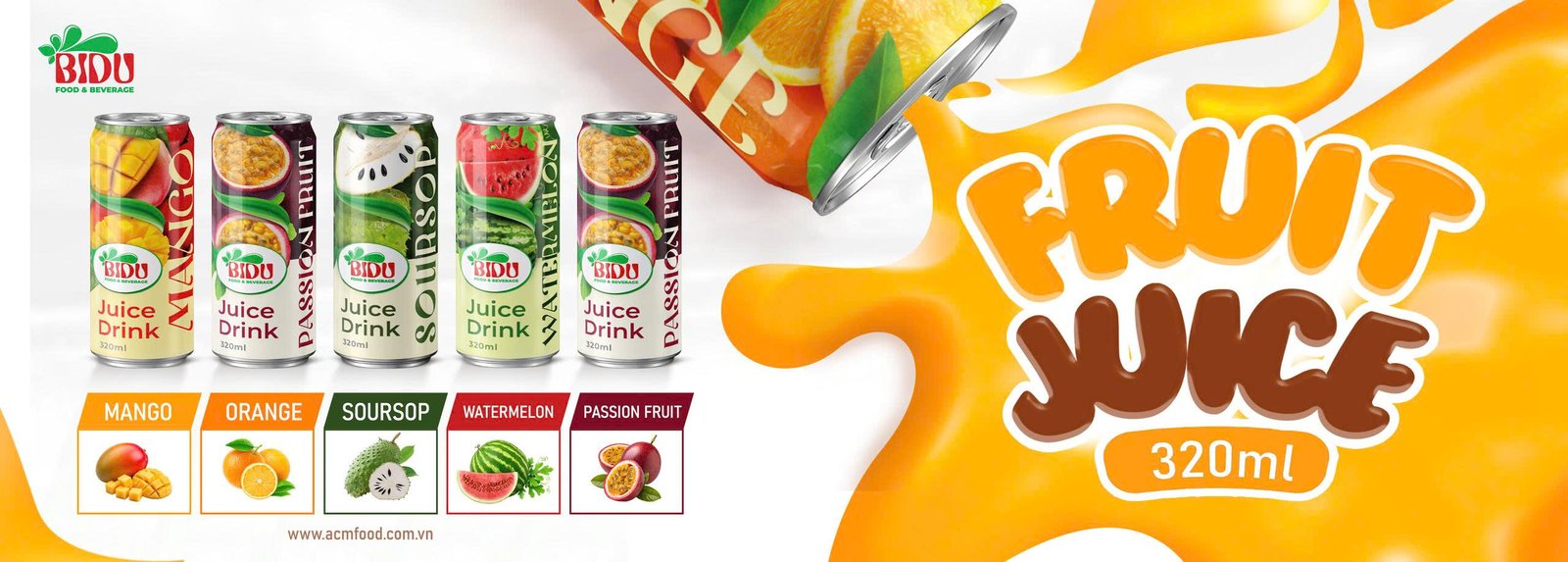 Bidu fruit juice 320ml banner