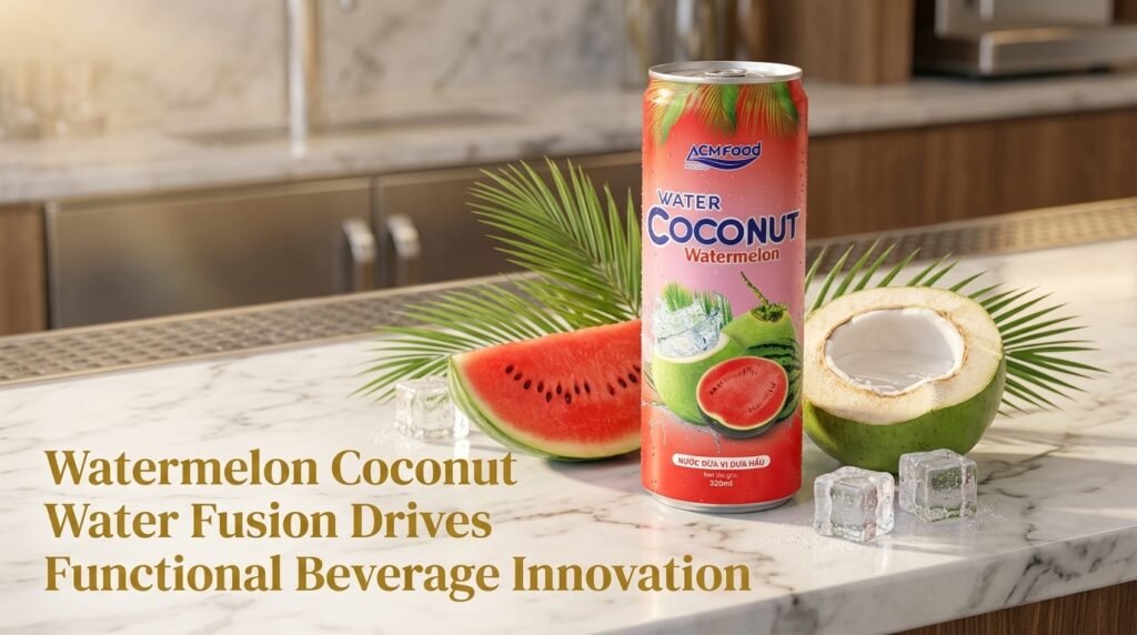 Watermelon Coconut Water Alu-Can 320ml fusion beverage trend in functional drink market
