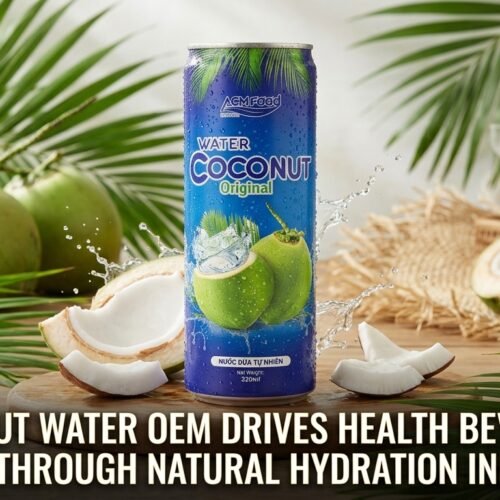 Banner image for article about coconut water OEM driving health beverage growth