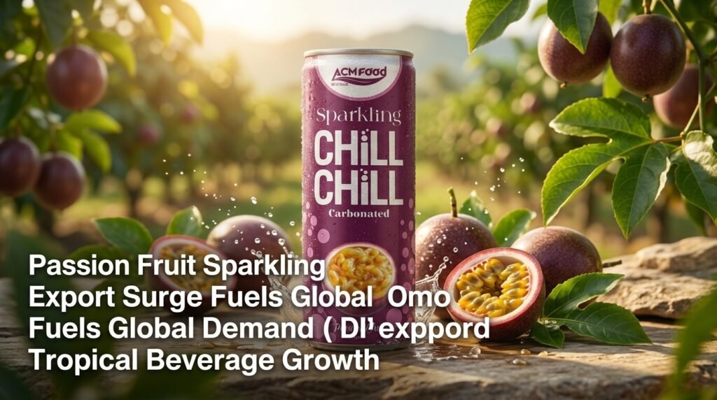 Passion fruit sparkling juice export trend in global beverage market