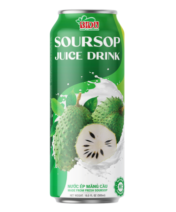 16.57 fl oz  cans 50% Soursop Fruit Juice with pulp