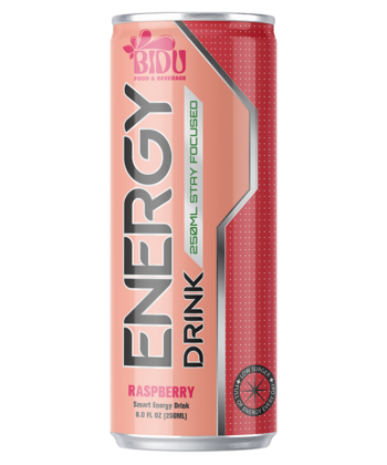 250ml Cans Energy Drink Raspberry Flavour